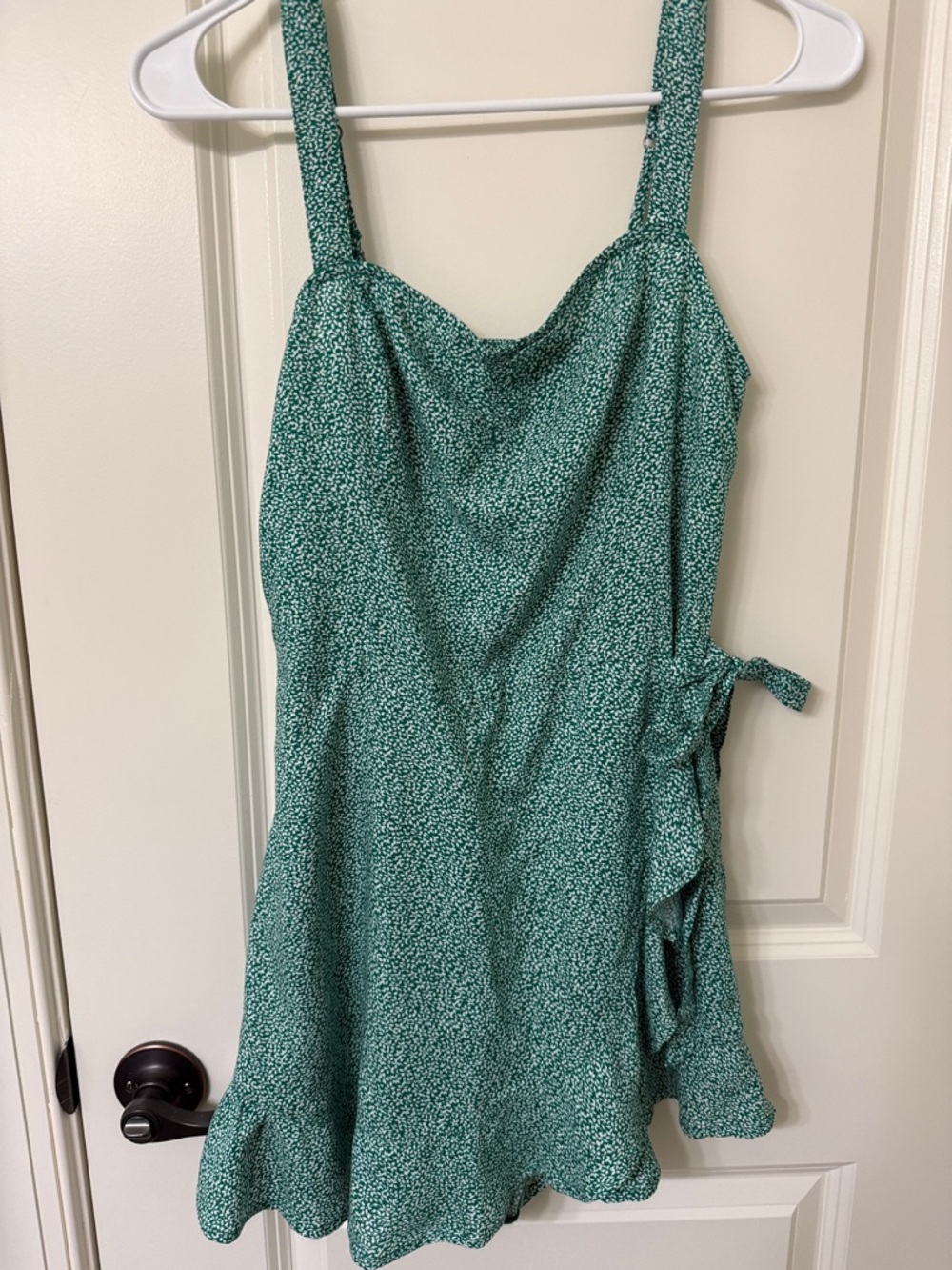 Hollister Green Floral Print romper